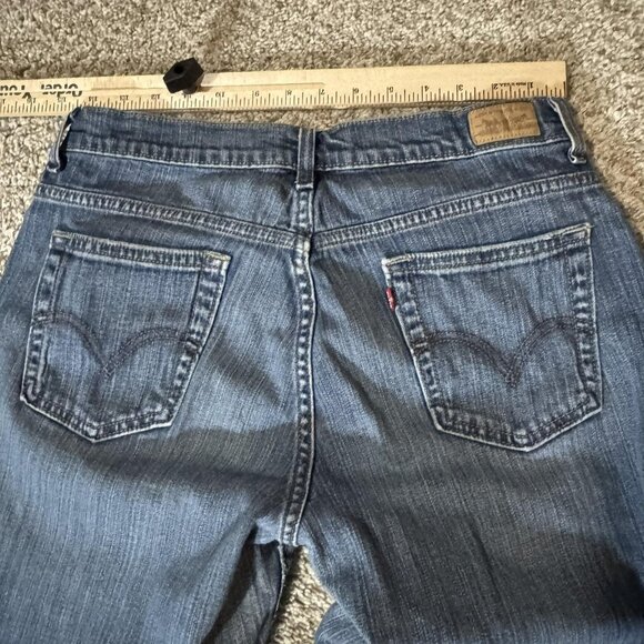 Levis 515 Boot Cut Jeans Womens 8 Medium Blue Stretch Denim Mid Rise Casual - Picture 7 of 10